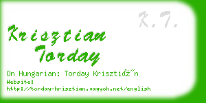 krisztian torday business card